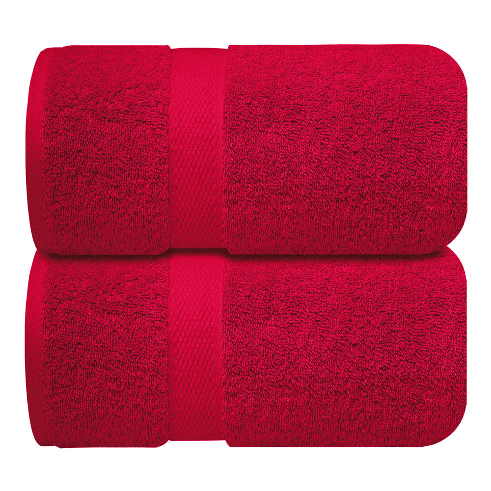 Premium Bath Sheets Towels for Adults – 2 Pack Extra Large Bath Towels 90x180cm-100% Soft Cotton, Absorbent Oversized Bathroom Towels, Hotel & Spa Quality Towel - Burgundy