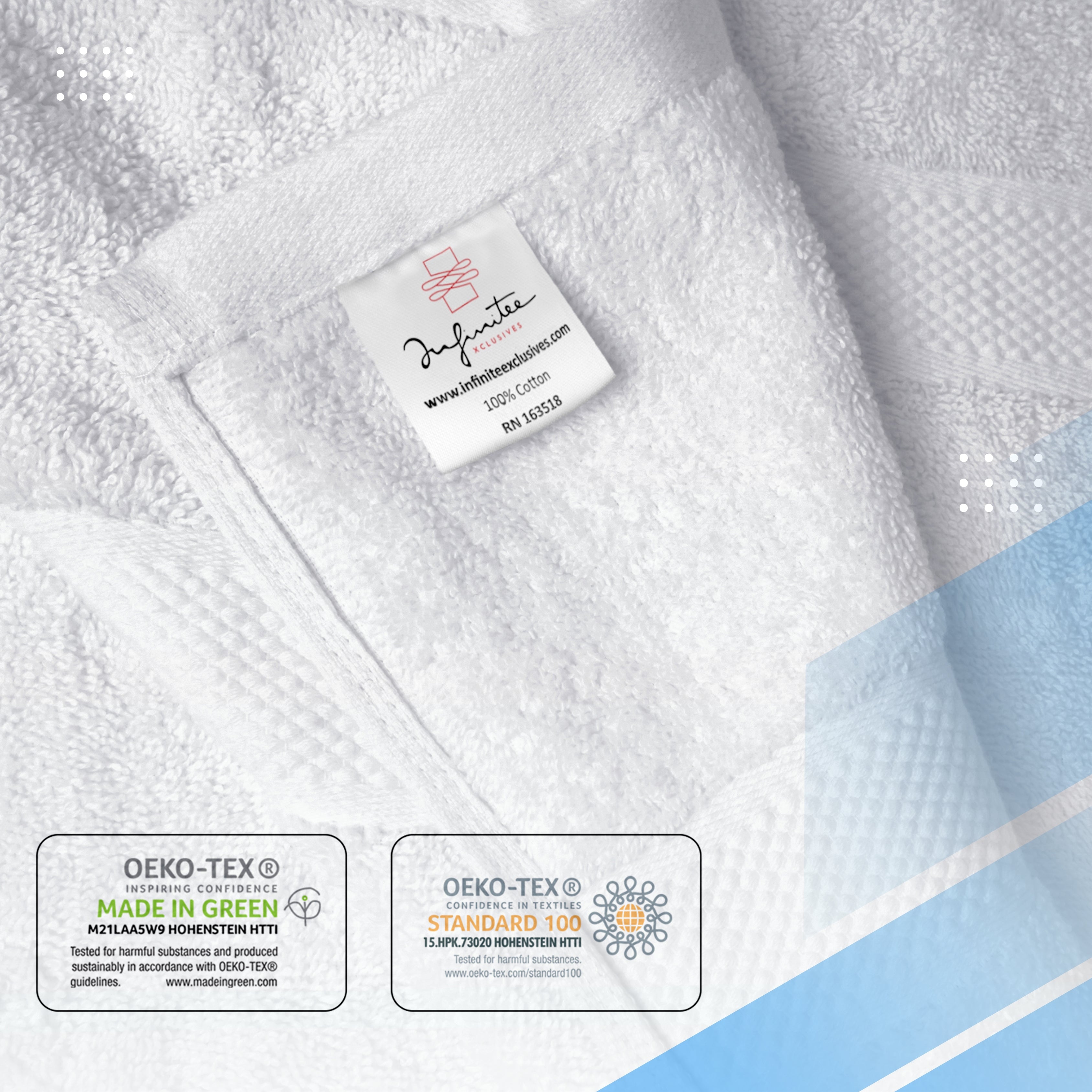 Premium Bath Towel Set 8-Piece (2 Bath Towels, 2 Hand Towels, 4 Washcloths), Super Absorbent Soft 100% Ring-Spun Cotton for Spa, Gym, Hotel & Bathroom - Shadow Grey