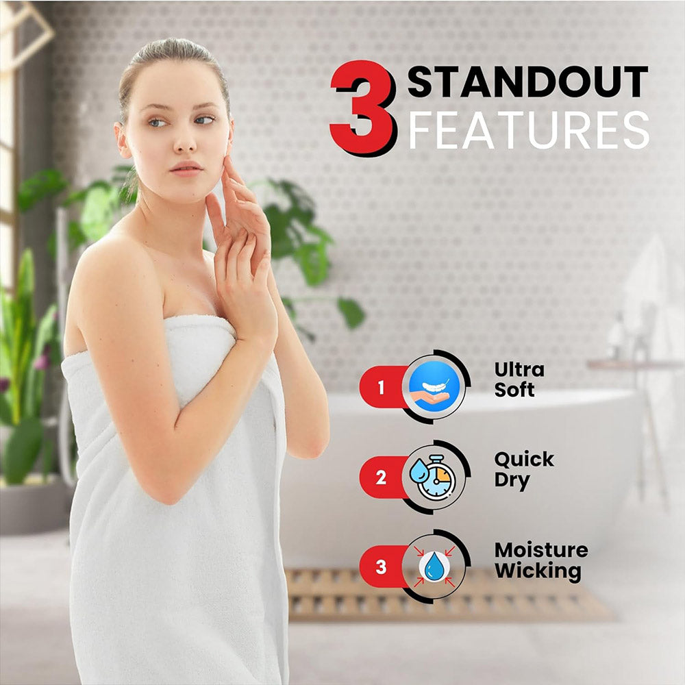Premium Bath Sheets Towels for Adults – 2 Pack Extra Large Bath Towels 90x180cm-100% Soft Cotton, Absorbent Oversized Bathroom Towels, Hotel & Spa Quality Towel - Eloquent Blue