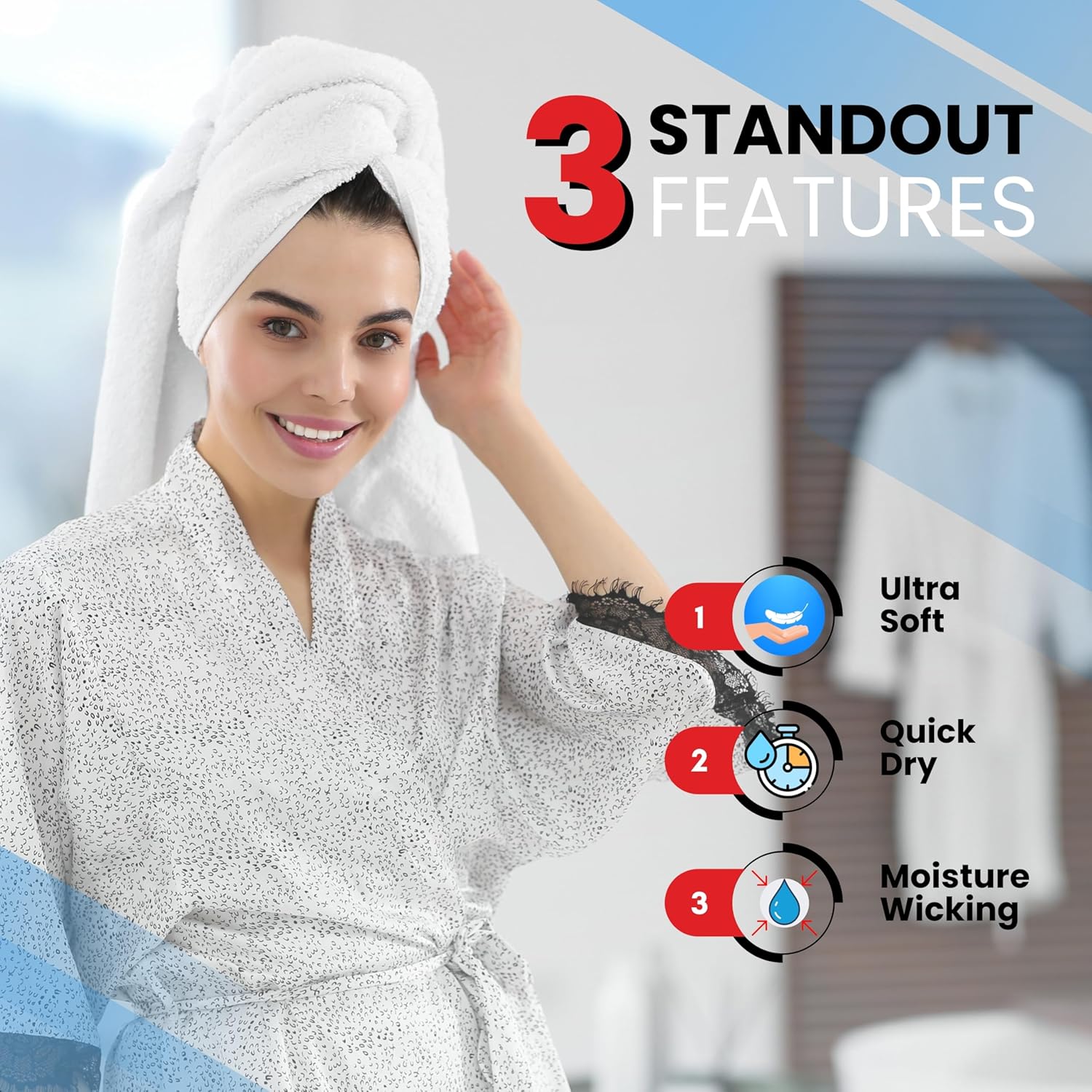 Bath Towels Set of 2 (70x140 cm) – 100% Soft Ring-Spun Cotton, Ultra Soft & Highly Absorbent Towels for Spa, Gym, Hotel & Everyday Bathroom Use - Shadow Grey