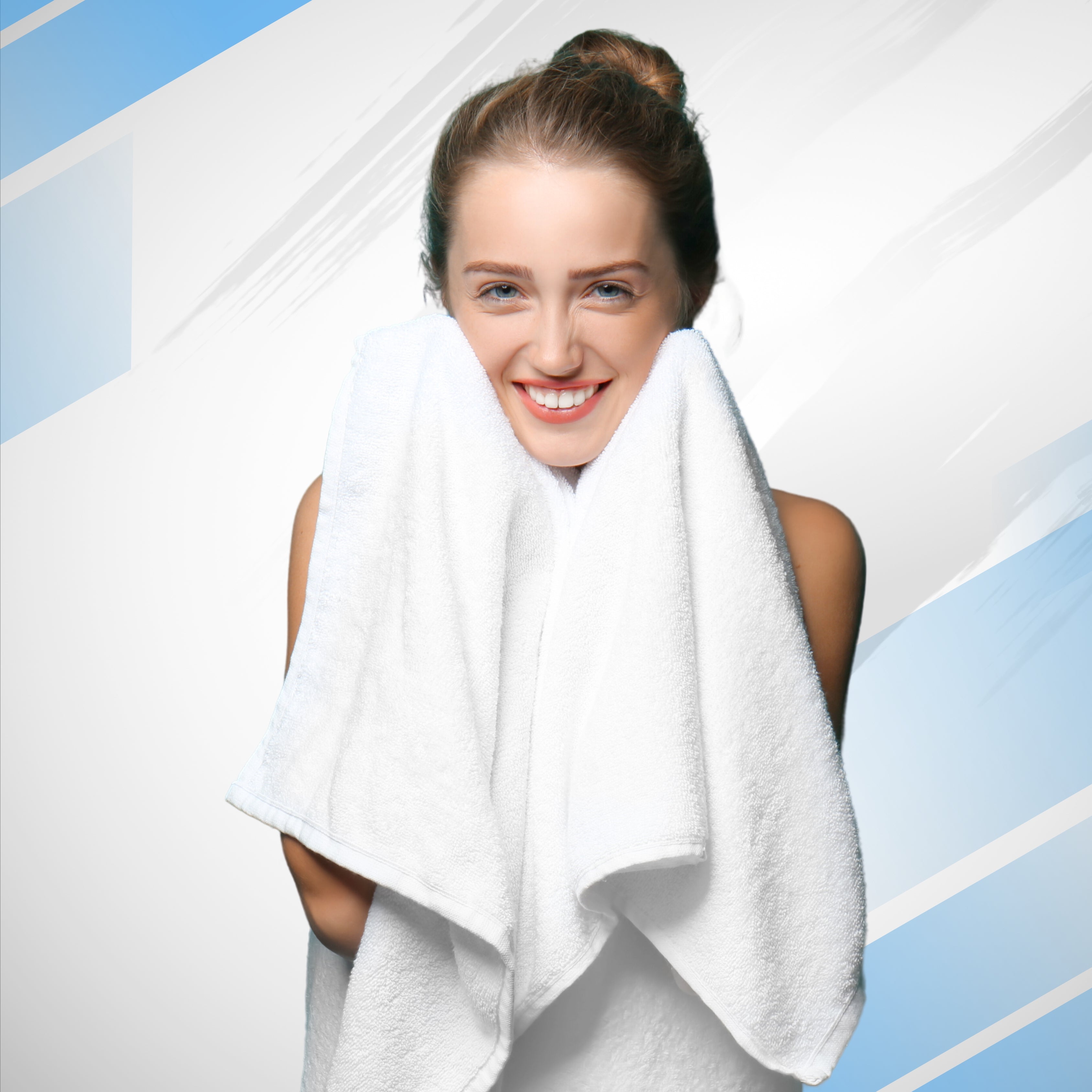 Premium Bath Towel Set 8-Piece (2 Bath Towels, 2 Hand Towels, 4 Washcloths), Super Absorbent Soft 100% Ring-Spun Cotton for Spa, Gym, Hotel & Bathroom - Shadow Grey
