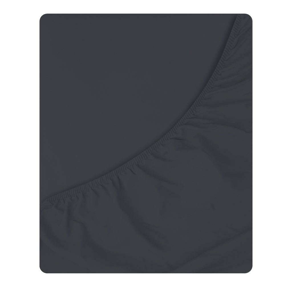 Fitted sheet queen size – 1 Pc 60”x80” deep pocket dark grey queen size fitted sheets only, fitted bed sheets – lightweight soft microfiber, shrink and fade resistant fitted sheets
