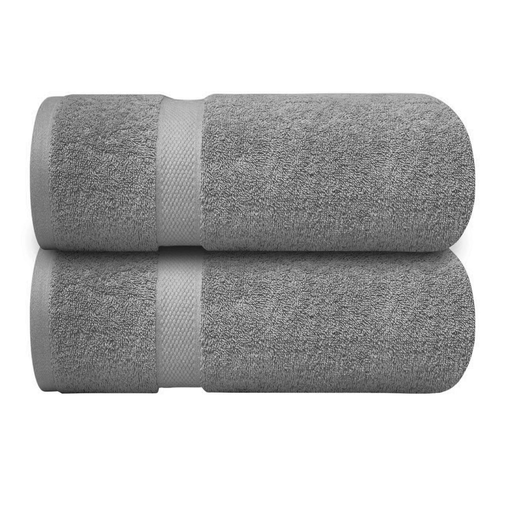 White Classic Luxury Bath Sheet Towels Extra Large 35x70 Inch | 2 Pack,  Navy Blue