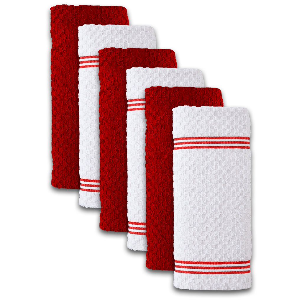 ROYALE Kitchen Towel 4 Pack - 100% Cotton Kitchen Dish Towel - Tea Towels -  Reusable Cleaning Cloths - Highly Absorbent Bar Towel - Large Dish Towels