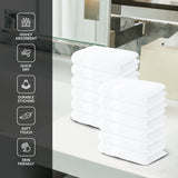 Pack of 12 Washcloth Set 13x13 Inches 100% Cotton Washcloths for Bathroom & Kitchen, Premium Hotel, Spa & Saloon Towel, Highly Absorbent Wash Rags for Hand
