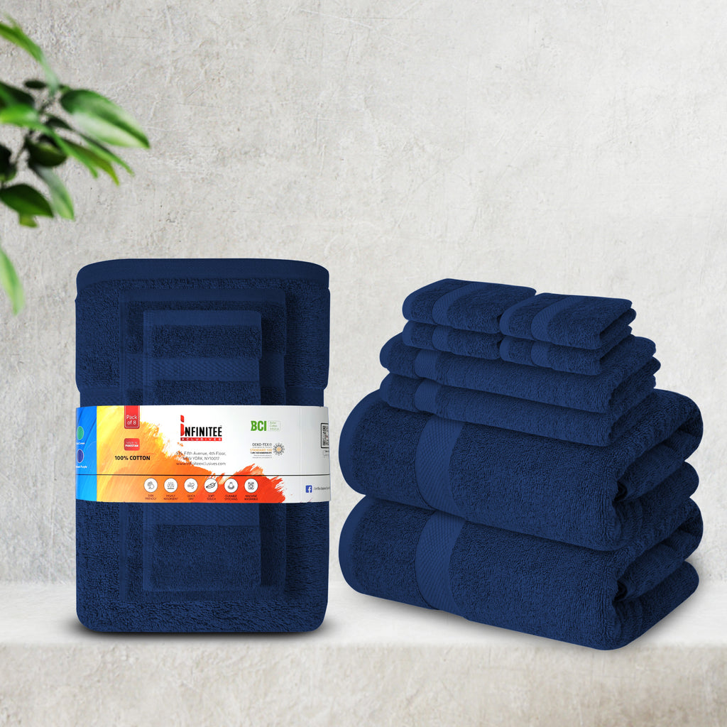 Hotel Premier Collection 100% Cotton Luxury Bath Towel, Blue, 1