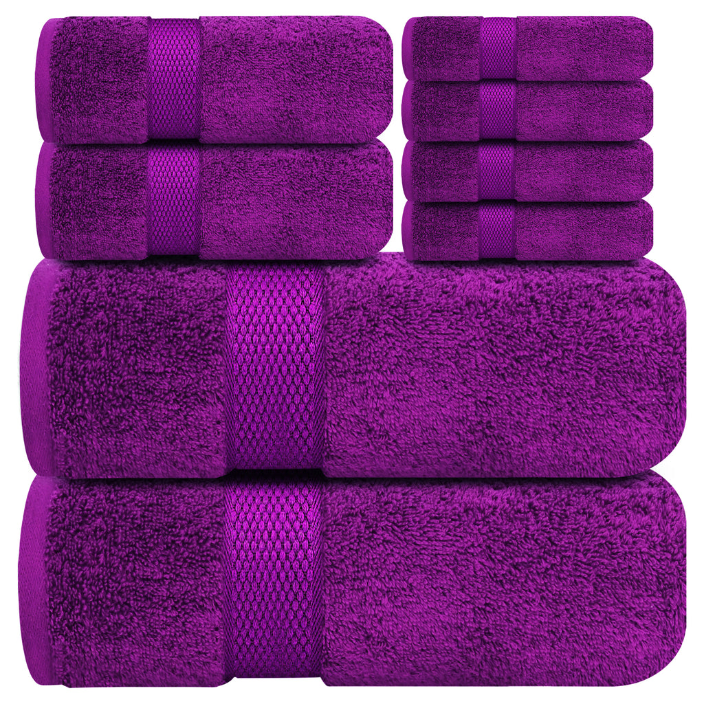Hotel Style Luxury Turkish Cotton Bath Towels X 6 Lavender