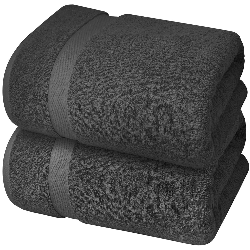 8 Piece Bathroom Towel Set Gray |2 Oversized Large Bath Towels Sheet,2 Hand Towels and 4 Washcloths| 600GSM Ultra Soft Luxury Premium Towel Set