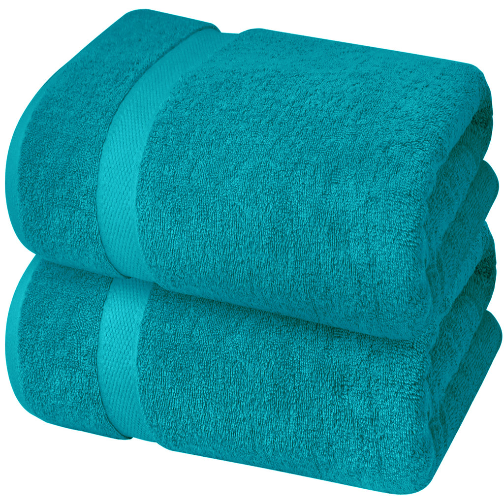 4 Piece Bath Towel Oversized Bath Sheet 35x70 Navy Bathroom Towel Extra  Large Bath Towel Set Highly Absorbent Quick Dry Premium Towel for Bathroom