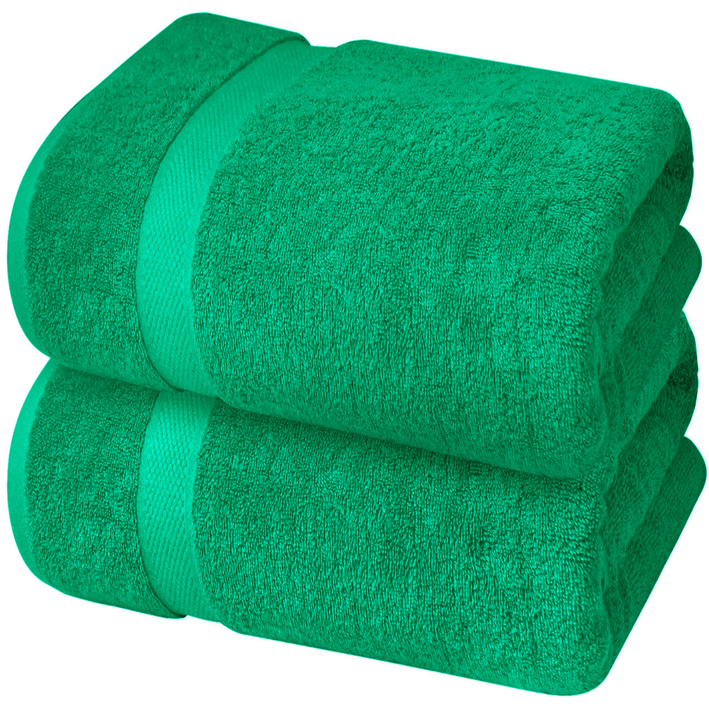  COZYART Green Oversized Bath Sheet for Bathroom 35x70