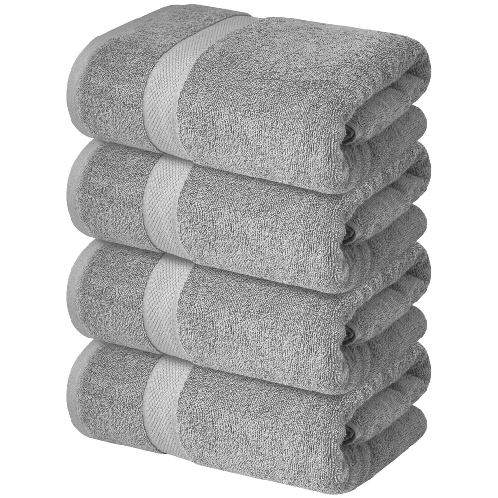 Infinitee Xclusvies Grey Bath Towels - 700 GSM 100% Cotton 27x54 Inches  Pack of 2 Bathroom Towels – Ultra Soft and Highly Absorbent Hotel and Spa