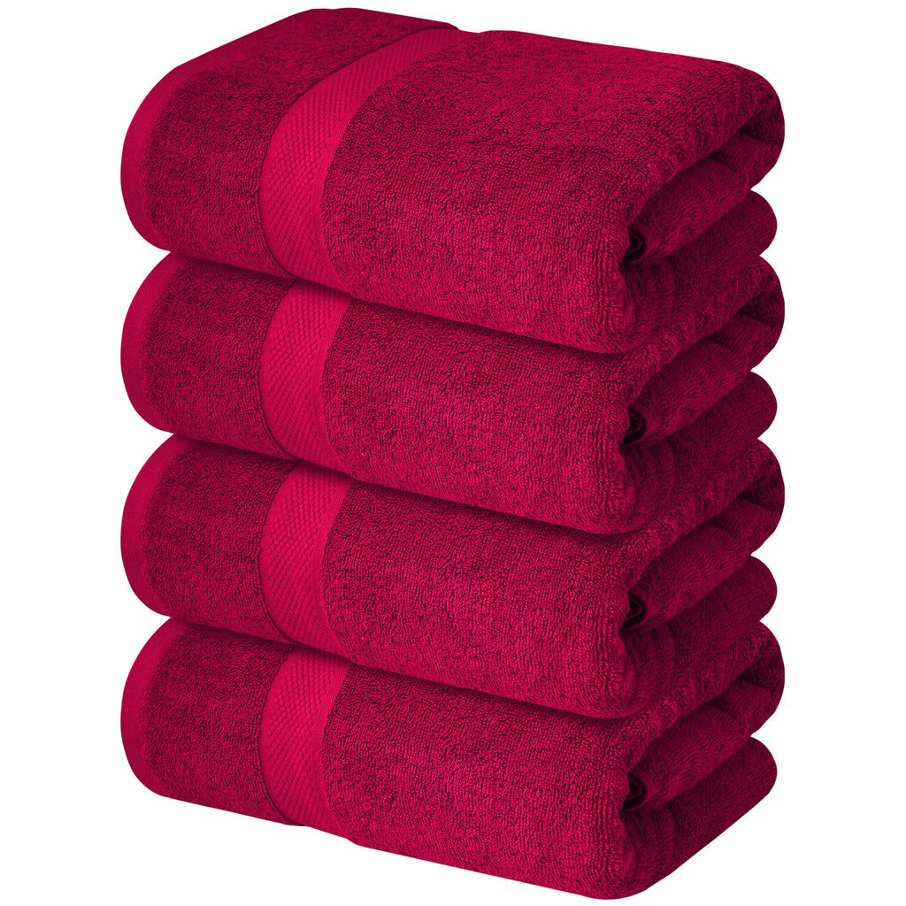 4 Piece Bath Towel Set Black Plush Bath Sheet 700 GSM Oversized Thick Bath  Shower Towels 35x70-Extra Soft Cozy-Absorbent-Quick Dry-Multi-Purpose Hotel