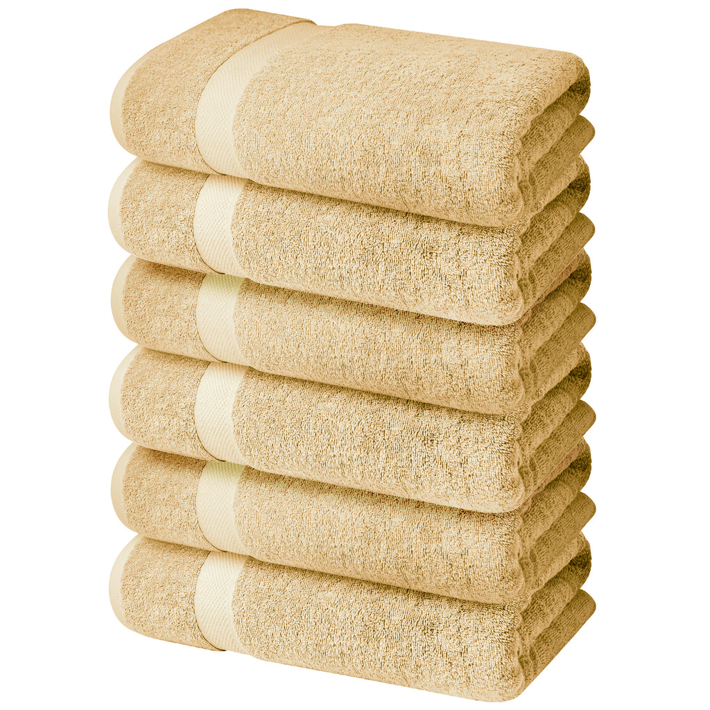 4 Pcs Hand Towel Set, Luxury Premium Blend Hand Towel, Natural