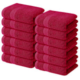 Pack of 12 Washcloth Set 13x13 Inches 100% Cotton Washcloths for Bathroom & Kitchen, Premium Hotel, Spa & Saloon Towel, Highly Absorbent Wash Rags for Hand