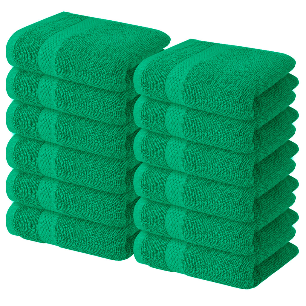 4 Piece Green Washcloth Set, 13 In 13 In 100% Turkish Cotton Washcloths For  Bathroom, Soft Absorbent Washcloths For Body And Face, Wash Rags Kitchen