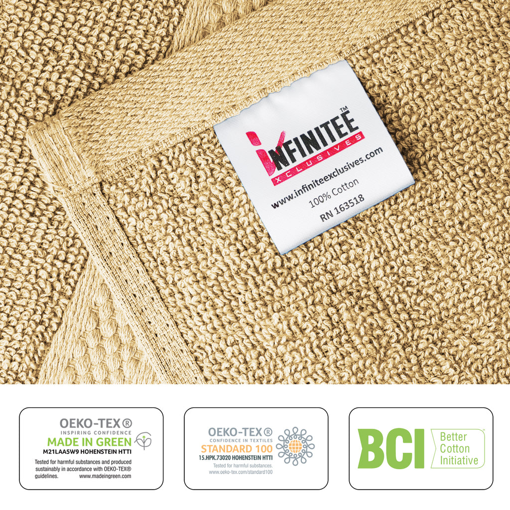 Infinitee Xclusives Premium White Washcloths Set Pack of 12, 13x13